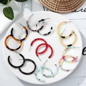 Acrylic Hoop Earrings